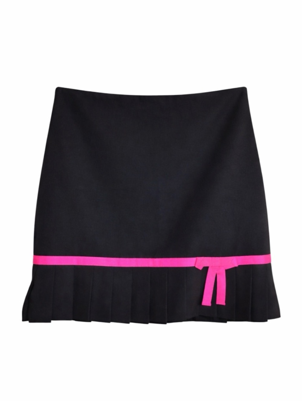 INC International Concepts Black Mini Skirt with Hot Pink Trim